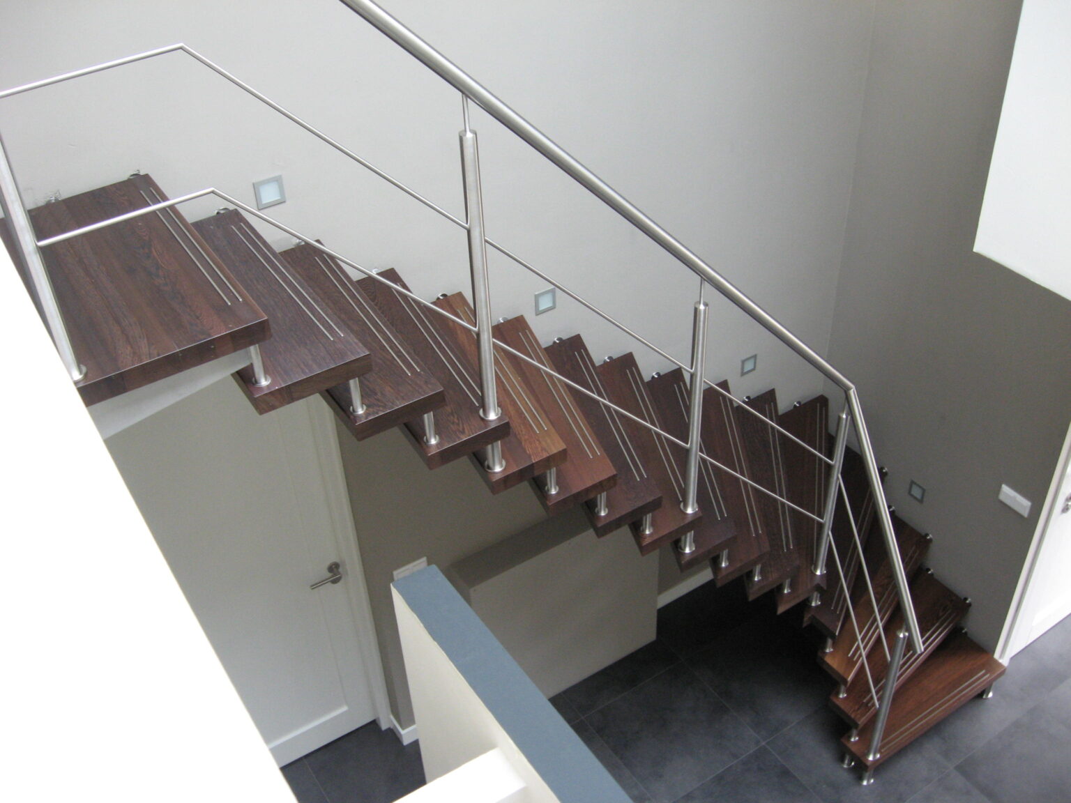 stalen onderkwart trap