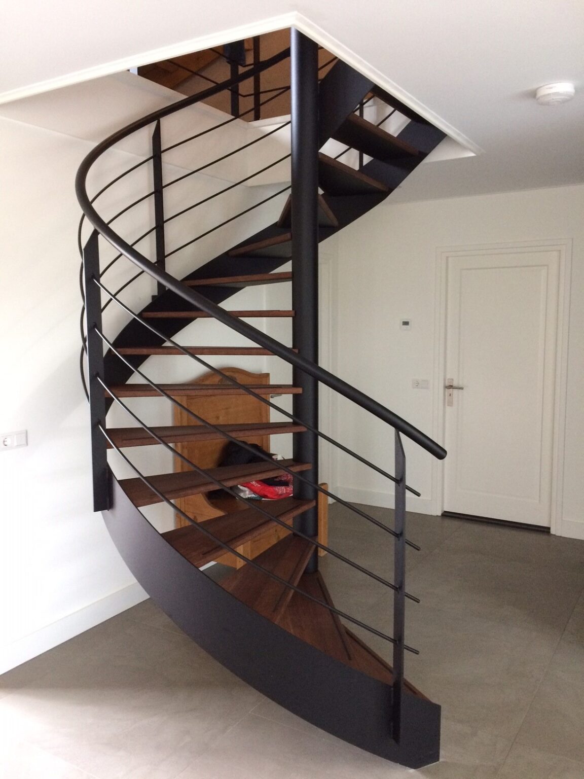 Stalen spiltrap zwart