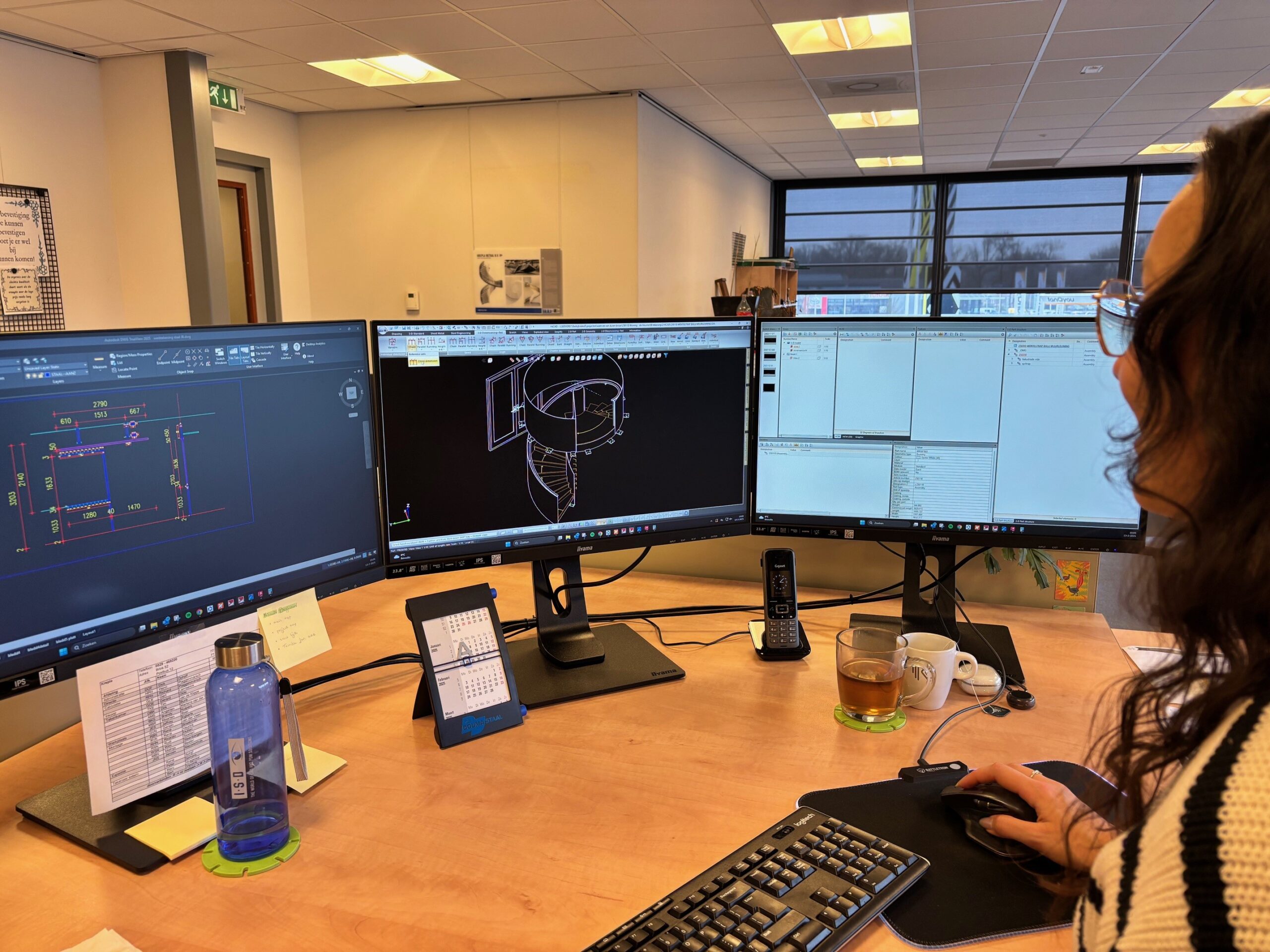 Stalen trap montage op locatie