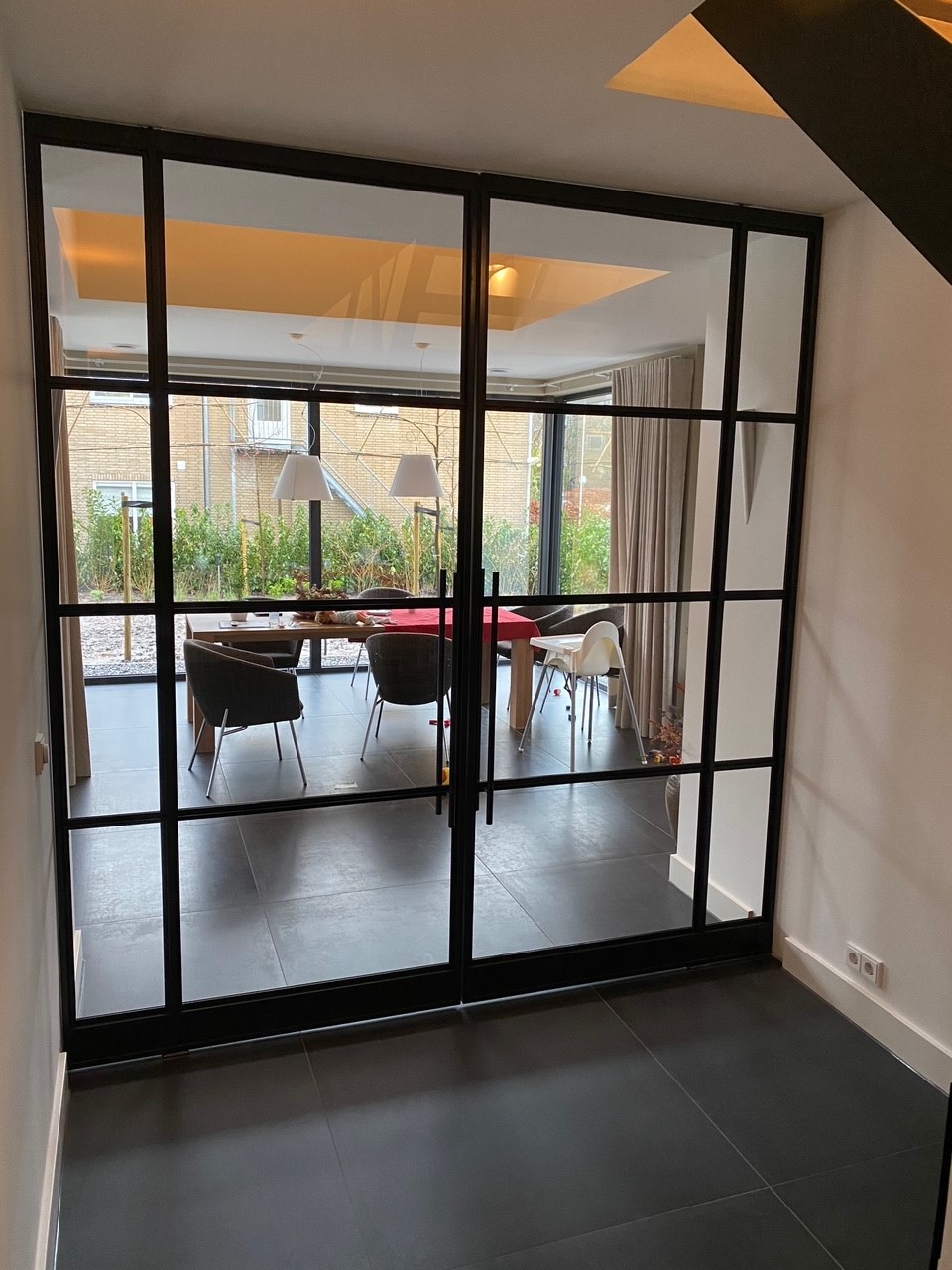 Dubbele taatsdeur van zwart staal